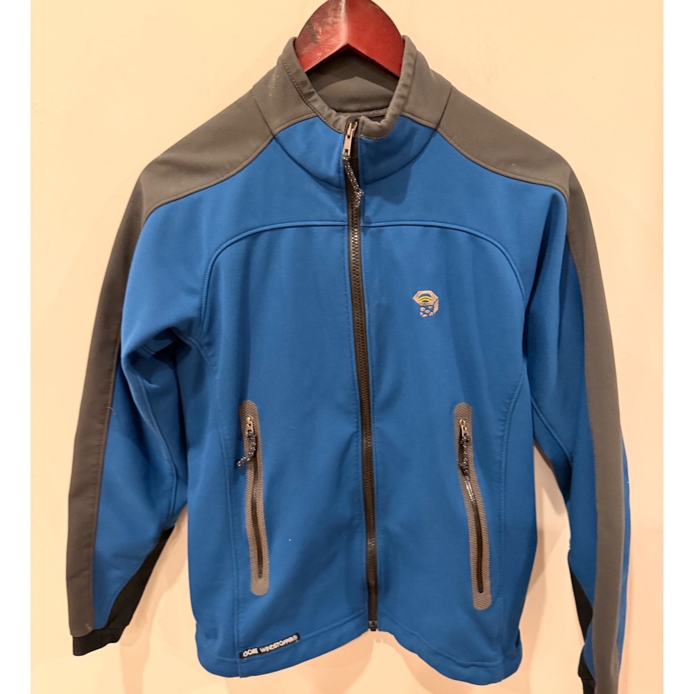 Mountain Hardwear Gore Windstopper Softshell Jacket Blue Grey Womens Small USA
